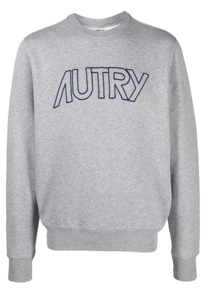 Autry logo-print cotton sweatshirt - Grey
