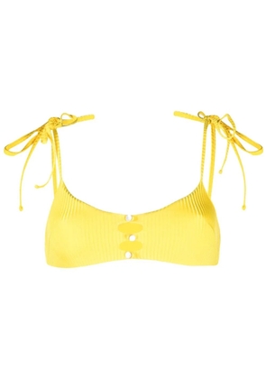 Sian Swimwear ribbed side-tie bikini bottoms - Yellow