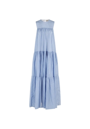 Semicouture Luigia striped tiered dress - Blue