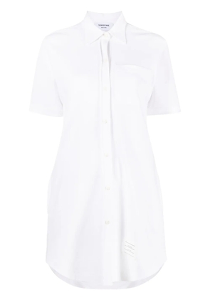 Thom Browne sequin-detail cotton shirt dress - White