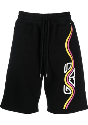 GCDS logo-print track shorts - Black