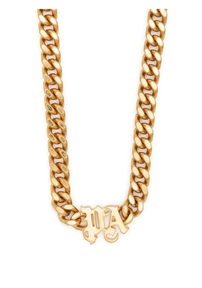 Palm Angels monogram curb-chain necklace - Gold