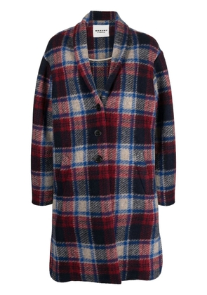 MARANT ÉTOILE Gabriel checked coat - Blue