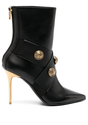 Balmain pointed-toe leather boots - Black