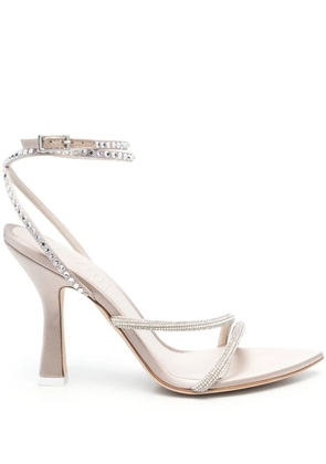 3juin crystal-embellished 65mm sandals - Neutrals