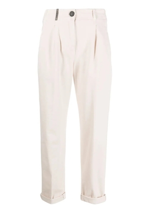 Peserico slim-cut tapered-leg trousers - Neutrals