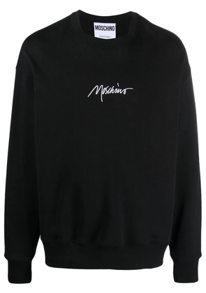 Moschino logo-print crew-neck sweatshirt - Black