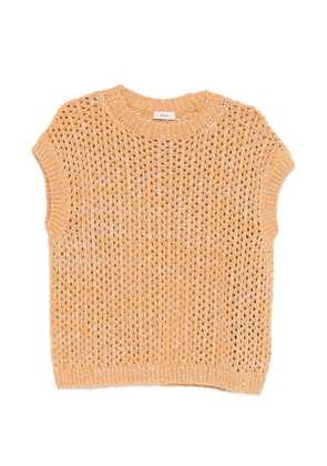 Herno open knit jacket - Orange