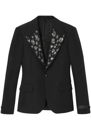 Versace embellished grain-de-poudre blazer - Black
