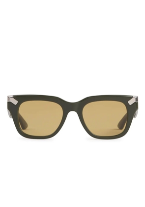 Alexander McQueen Eyewear Punk Rivet square-frame sunglasses - Green