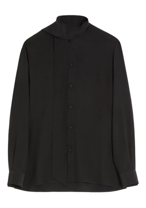 Valentino Garavani scarf-collar silk shirt - Black