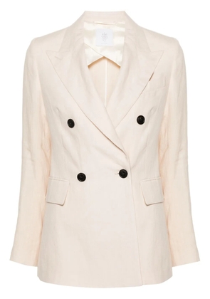Eleventy double-breasted linen blazer - Neutrals