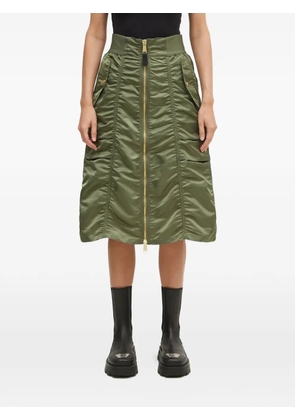 Alpha Industries zip gathered midi skirt - Green