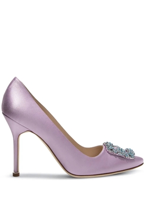Manolo Blahnik Hangisi 105mm satin pumps - Pink