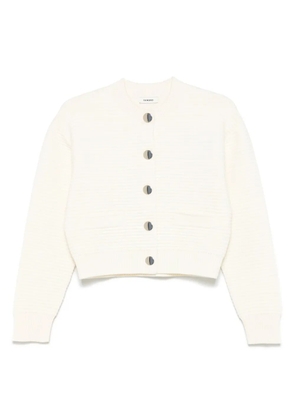 SANDRO crew-neck cardigan - Neutrals