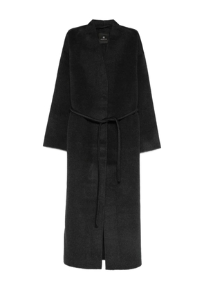ANINE BING self-tie wool-cashmere coat - Grey