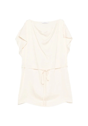 BONDI BORN waist-tie top - Neutrals