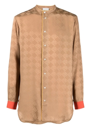 Pierre-Louis Mascia monogram silk shirt - Neutrals