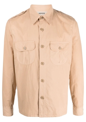 ASPESI long-sleeve cotton shirt - Neutrals