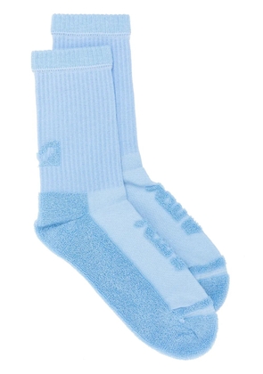 Autry appliqué-logo ankle socks - Blue