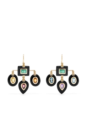 Sauer 18kt yellow gold Seven Chakras earrings