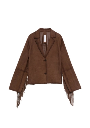 BULLY fringe lambskin jacket - Brown