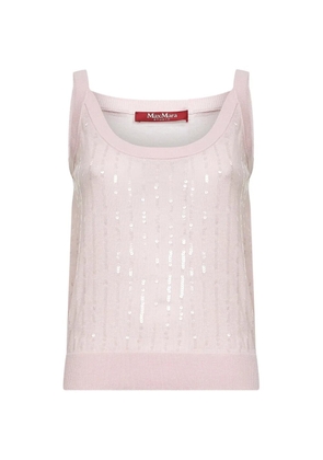 Max Mara Cosetta sequin-embroidered top - Pink