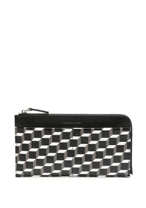 Pierre Hardy Palatine Cube Perspective-print wallet - Black