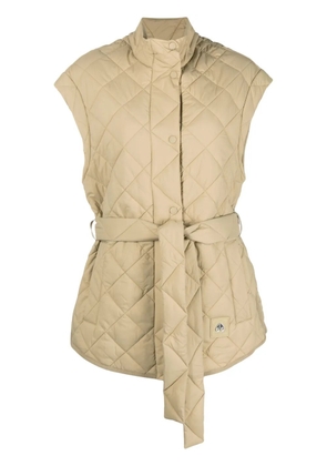Moose Knuckles St Clair belted quilted gilet - Neutrals