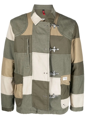 Fay patchwork shirt jacket - Green