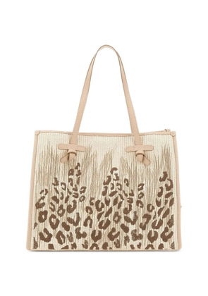GIANNI CHIARINI Marcella animal-print shoulder bag - Neutrals