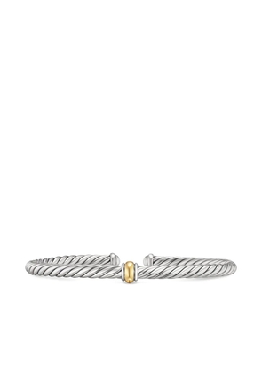 David Yurman 14K yellow gold Cable Flex Station bracelet - Silver