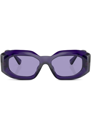 Versace Eyewear logo-plaque geometric-frame sunglasses - Purple