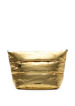 Topologie top-zip quilted shoulder bag - Gold