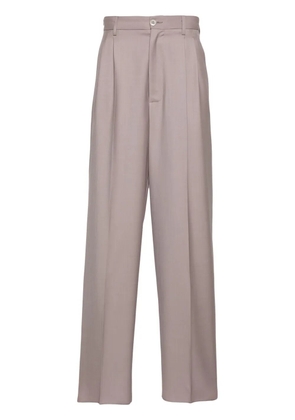 Magliano pleat-detail twill trousers - Purple