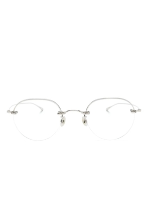 Eyevan Inc. round-frame straight-arm glasses - Silver