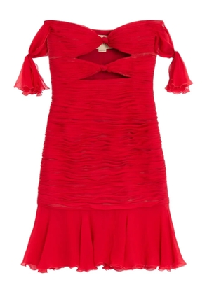 Valentino Garavani flounce chiffon dress - Red