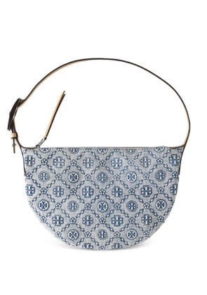 Tory Burch small logo-patterned tote bag - Blue