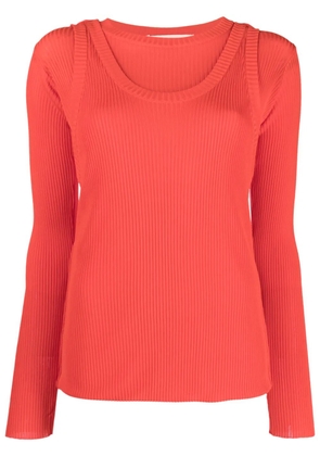Marni layered-effect ribbed-knit jumper