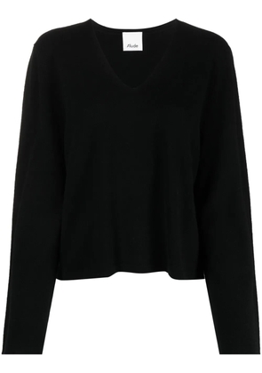 Allude V-neck wool-cashmere blend jumper - Black
