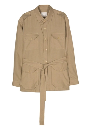 Giuliva Heritage linen shirt jacket - Neutrals