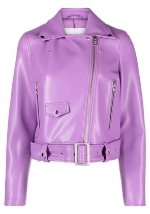 STAND STUDIO Esmeralda faux-leather biker jacket - Purple