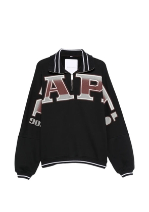 Napapijri half-zip striped-collar sweatshirt - Black