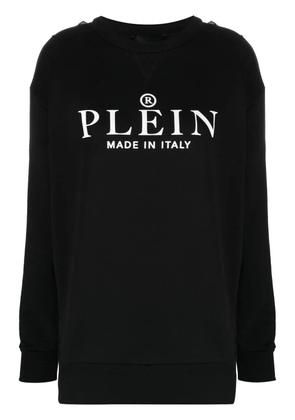 Philipp Plein logo-print cotton sweatshirt - Black
