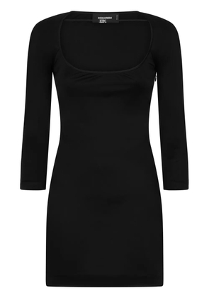 DSQUARED2 round-neck stretch-design minidress - Black