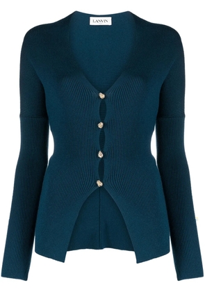 Lanvin merino wool-blend cardigan - Blue