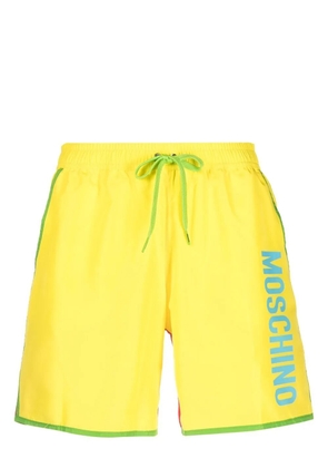 Moschino colour-block logo-print swim shorts - Yellow