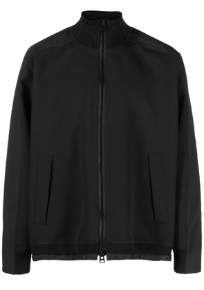 sacai high-neck zip-up jacket - Black