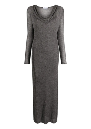 Blumarine cowl-neck maxi dress - Silver