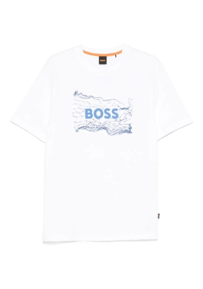 BOSS logo artwork T-shirt - White